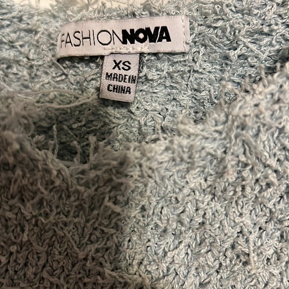 Fashion Nova Shorty Is A 10 Sweater Set - Light Blue Size XS - Picture 6 of 14